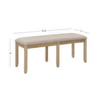 Linon Jorissen Backless Bench Gray Wash