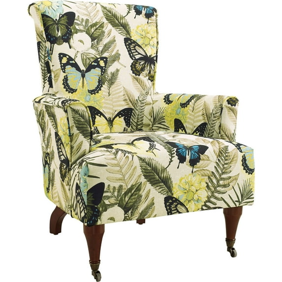 Linon Junnell Upholstered Arm Chair, Multiple Patterns