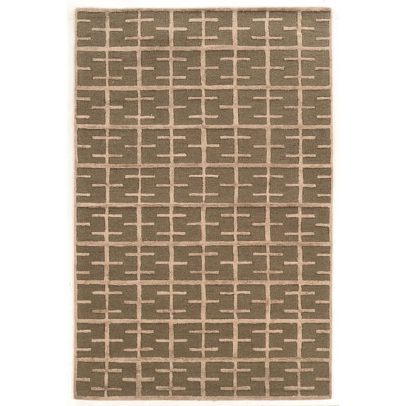 Linon Home Décor Aspire Area Rug Collection, Taupe and Taupe, 2' x 3'