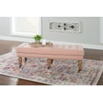 thumbnail image 1 of Linon Kacie 50" Wide Buttun Tufted Bench, Distressed Gray Washed Pink Linen, 1 of 11