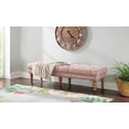 thumbnail image 1 of Linon Kacie Linen Tufted Traditional Indoor Bench, Distressed Gray/Washed Pink, 1 of 10