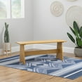 thumbnail image 1 of Linon Kasey Backless Dining Bench with Storage, Honey, 1 of 18