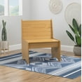 thumbnail image 1 of Linon Kasey High Back Dining Bench with Storage, 27" Wide, Honey, 1 of 22