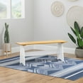 thumbnail image 1 of Linon Kasey Indoor Backless Dining Bench with Storage, Honey/White, 1 of 14