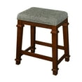 thumbnail image 1 of Linon Kennedy Tweed 24" Backless Counter Stool in Walnut Brown Wood, 1 of 6