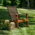 thumbnail image 1 of Linon Killick Slat Back Acacia Rocking Outdoor Lounge Chair, Natural, Wooden Collection, 1 of 6