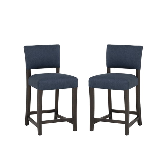 Linon Koda Counter Stool Blue Set of 2