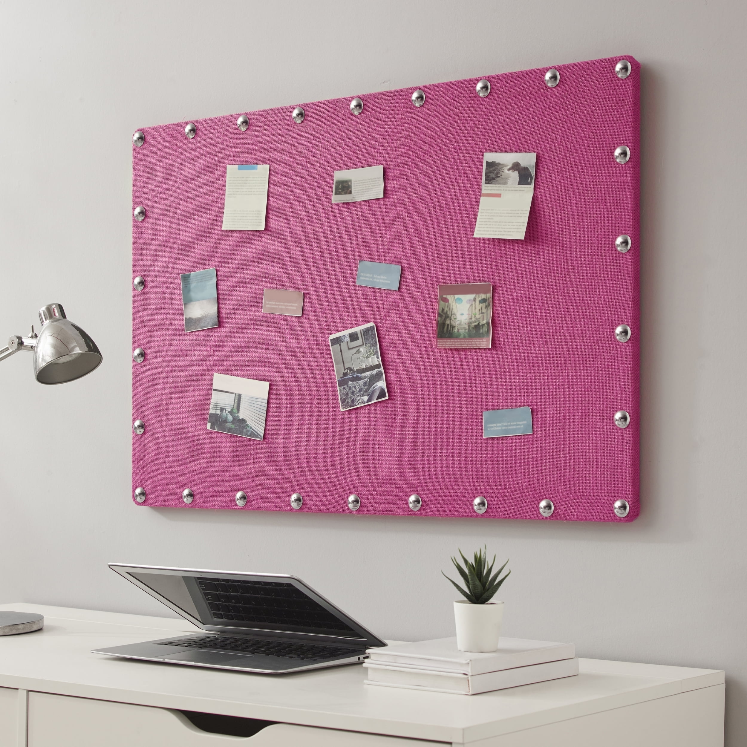 Linon Krall 24 x 36 inch Corkboard, Hot Pink, Bulletin Board, Can Be