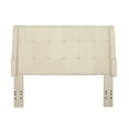 thumbnail image 1 of Linon Lakegrove Button Tufted Wingback Full or Queen Headboard, Natural Linen Fabric, 1 of 5