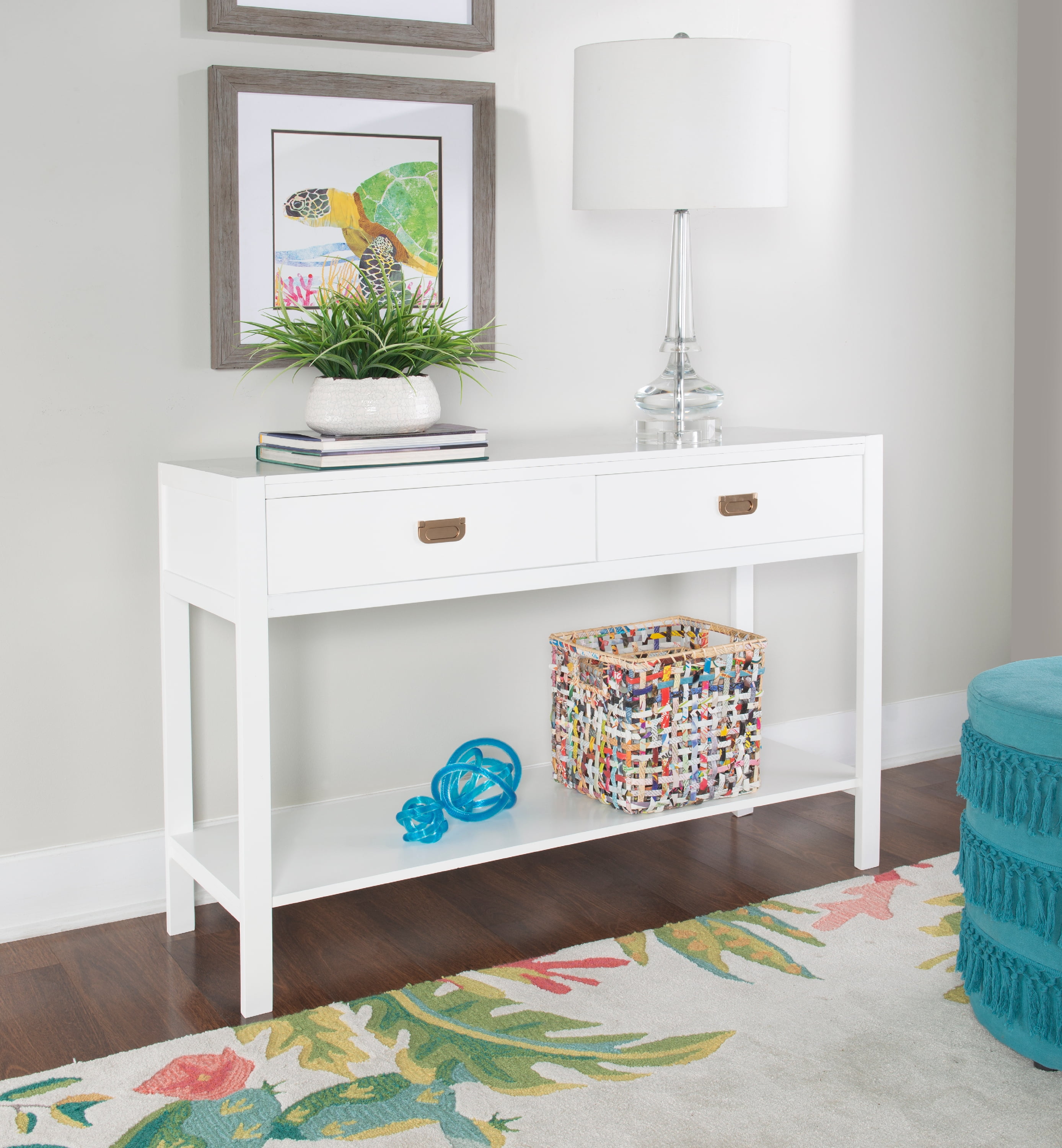 Tall white console table deals