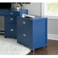 thumbnail image 1 of Linon Lakelyn 2-Drawer Rolling File Cabinet, Navy Finish, 1 of 25