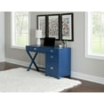 thumbnail image 1 of Linon Lakelyn 4-Drawer Desk, 48" Wide with Side Storage, Navy Finish, 1 of 30