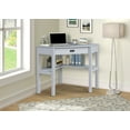 thumbnail image 1 of Linon Lakelyn Corner Desk, 29" Wide with Hidden Sliding Keyboard Tray, Gray, 1 of 10