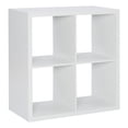 thumbnail image 1 of Linon Lane Four Cubby Open Back Storage Cabinet in White Wood, 1 of 14