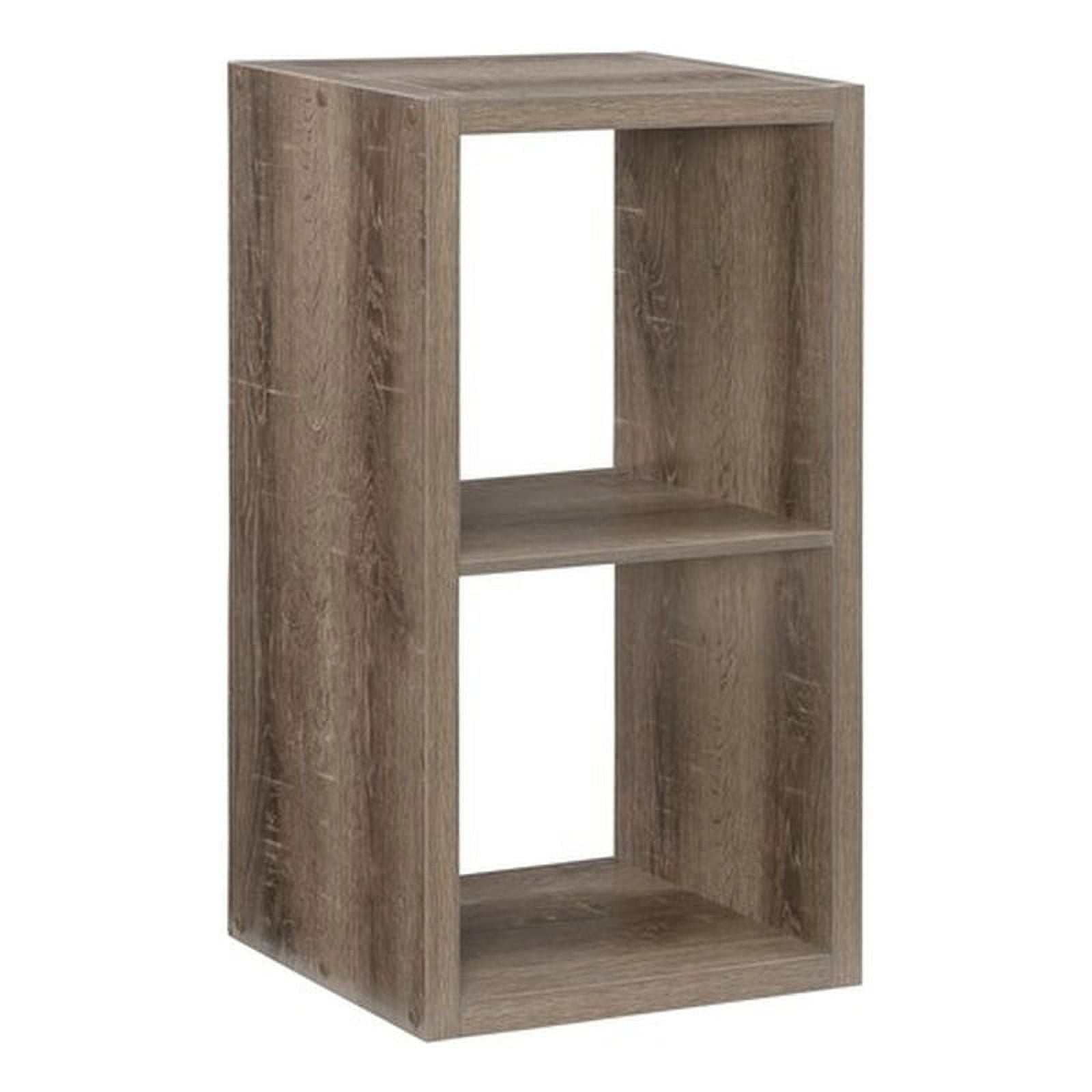 Linon Lane Two Cubby Wood Storage Cabinet in Gray