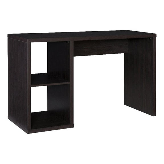 Linon Lane Wood Two Cube Desk in Espresso