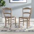 thumbnail image 1 of Linon Lantana Wood Dining Side Accent Chair, Set of 2, Natural, 1 of 11