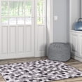 thumbnail image 1 of Contemporary Home Living 3' x 5' Hex Patchwork Area Throw Rug - Gray and Cream, 1 of 7