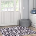 thumbnail image 1 of Contemporary Home Living 3' x 5' Linear Patchwork Area Throw Rug - Gray and Cream, 1 of 7