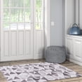 thumbnail image 1 of Contemporary Home Living 3' x 5' Geometric Prism Patchwork Area Throw Rug - Gray and Cream, 1 of 7