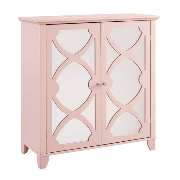 Linon Large Cabinet with Mirror Door, Multiple Colors