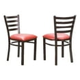 thumbnail image 1 of Linon Lassiter Set of 2 Side Chairs Faux Leather Seat Antique Bronze Steel Frame, 1 of 15