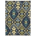 thumbnail image 1 of Linon Le Soleil Damask Hand Hooked Polypropylene 8'x10' Rug in Blue, 1 of 4