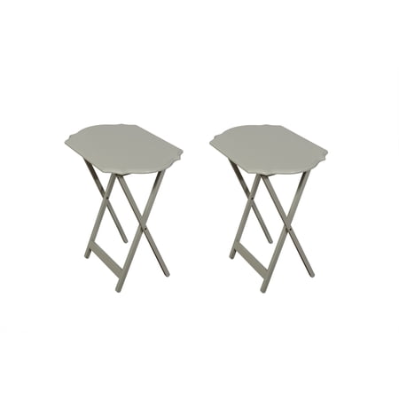 Linon Ledda Folding Snack Tray, Set of 2, Multiple Finish