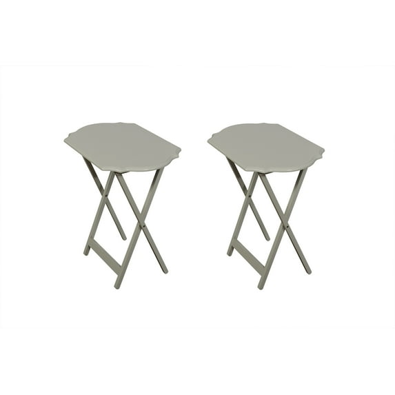 Linon Ledda Folding Snack Tray, Set of 2, Multiple Finish