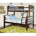 thumbnail image 1 of Linon Levi Twin over Full Wood Bunk Bed with Attached Ladder in Espresso Brown, 1 of 13