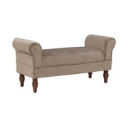 Linon Lillian Upholstered Bench, Coffee Brown