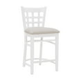 thumbnail image 1 of Linon Lola Counter Stool Upholstered Seat White, 1 of 10