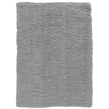 Linon Luxe Plush Shag Hand Tufted Polyester 5'x7' Rug in Gray