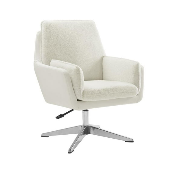 Linon Marion Swivel Accent Chair White White