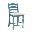 thumbnail image 1 of Linon Marden 24" High Back Counter Stool, Blue/Natural, 1 of 9
