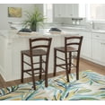 thumbnail image 1 of Linon Marica 24.5" Counter Stools, Dark Walnut Finish, Set of 2, 1 of 15