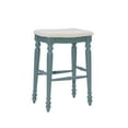 thumbnail image 1 of Linon Marino 30" Indoor Backless Wood Bar Stool, Blue/Natural Linen, 1 of 8