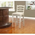 thumbnail image 1 of Linon Marino Full Back Wood Bar Stool, 30" Seat Height, White Wash Finish, 1 of 10