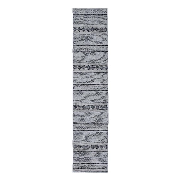 Linon Marion Novi Polyester 2' x 10' Runner Rug in Cream