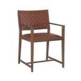 thumbnail image 1 of Linon Marshall Indoor Dining Chair with Arms, Brown Leather, 1 of 14