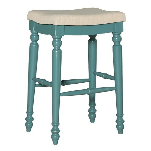 Linon Martha 30" Backless Bar Stool, Blue