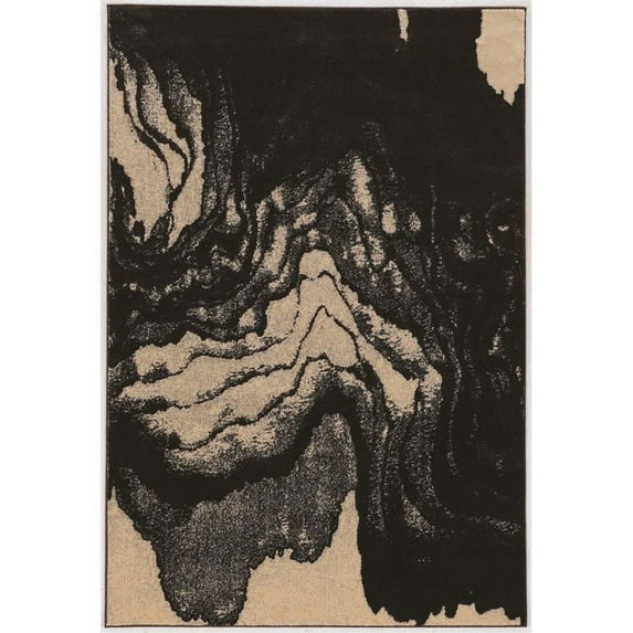 Linon Masters 2' x 3' Topography Power Loomed Rug in Blue