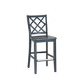 thumbnail image 1 of Linon Nico Sturdy Wood Lattice Back Counter Stool in Crisp Graphite Finish, 1 of 10