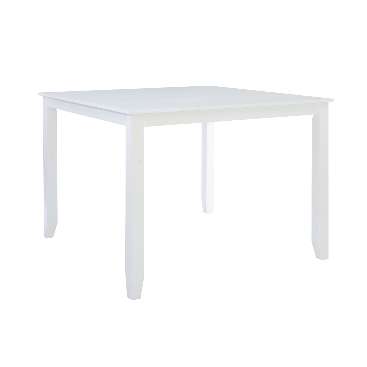 White Acacia Wood Veneer Square Counter Height Dining Table