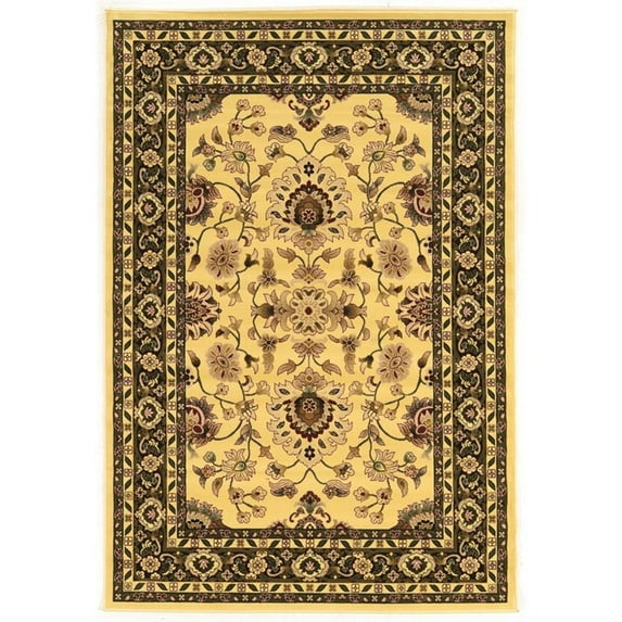 Linon McKinley Isphahan Power Loomed Polypropylene 8' X 10' Rug in Cream