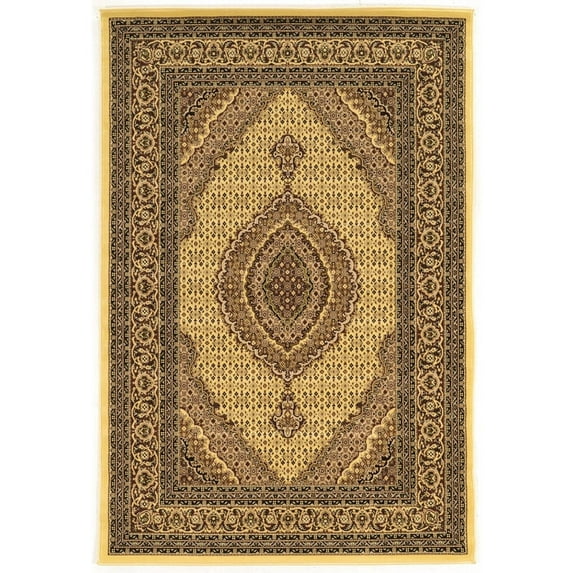 Linon McKinley Mahi Tabriz Power Loomed Polypropylene 5' X 7'6" Rug in Cream