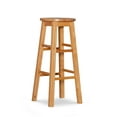 thumbnail image 1 of Linon McMullen 29" Backless Indoor Round Bar Stool, Natural, 1 of 6