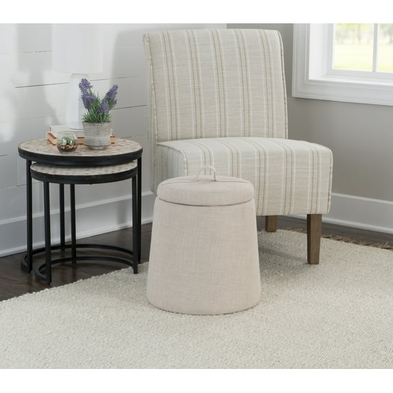 Linon Mccormack Storage Ottoman, Beige