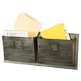 thumbnail image 1 of Linon Metal 2 Slot Industrial Mailbox, Gray, Assembled, 1 of 3