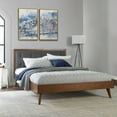 thumbnail image 1 of Linon Mid Century Platform Queen Upholstered Bed, 1 of 7